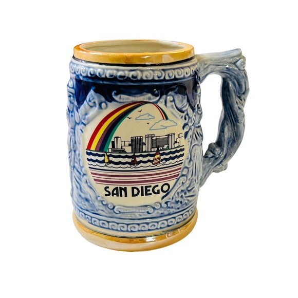 San Diego California Stein Mug Coffee Cup Collectors Souvenir Vintage Ceramic - Picture 9 of 9